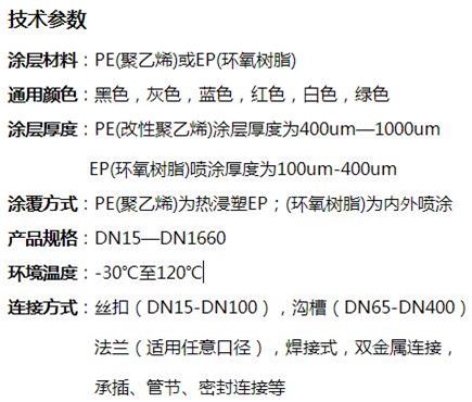 朔州外PE内EP涂塑钢管技术参数